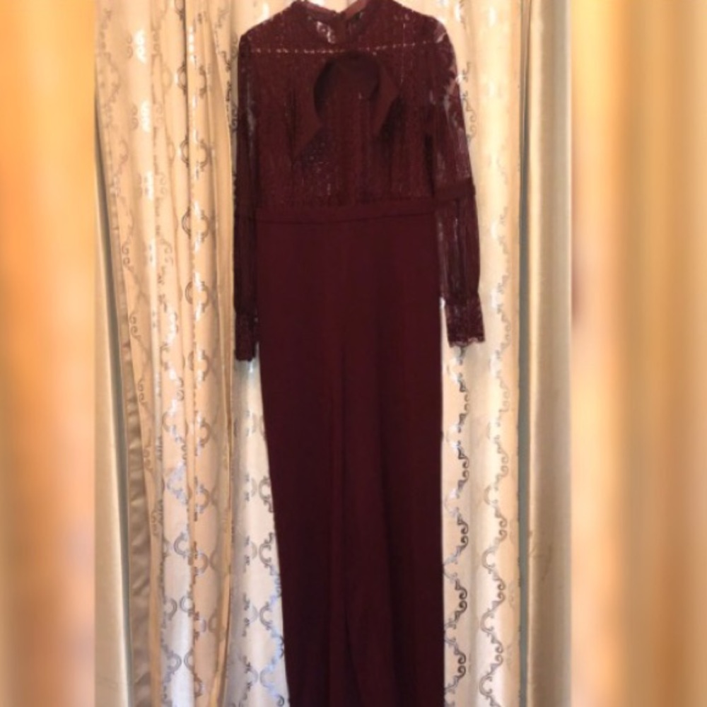 Melina Burgundy jumpsuit